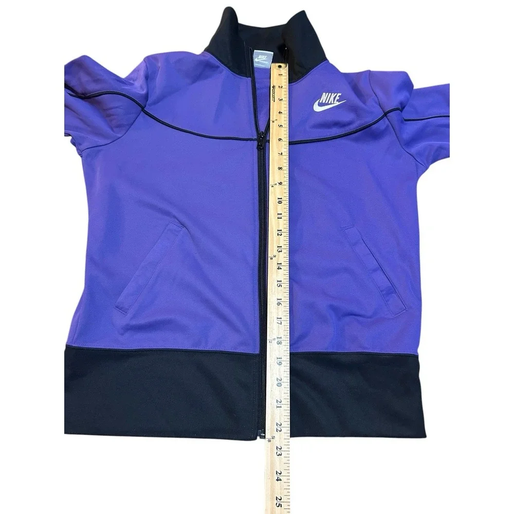 Nike Sportswear Kids Girls Purple Black Full Zip Track Jacket Size Medium 8-10